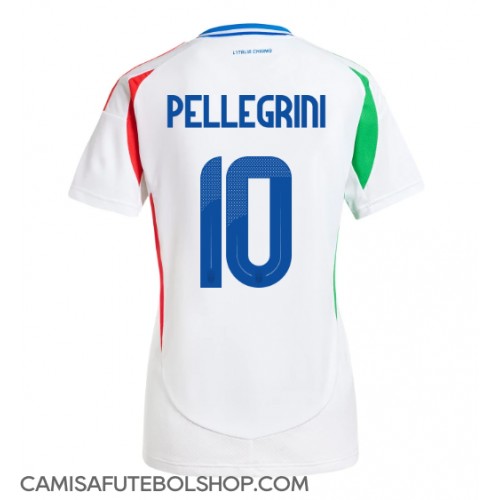 Camisa de time de futebol Itália Lorenzo Pellegrini #10 Replicas 2º Equipamento Feminina Europeu 2024 Manga Curta